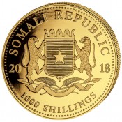 1 Unze Gold Somalia Elefant 2017 Privy ANA Denver Skyline