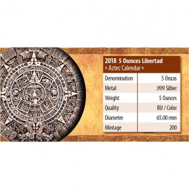 Libertad Mexiko 5 oz  5 Unzen Silber Silbermünze 2017