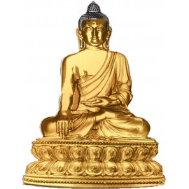 3 Unzen Silber 2017 Cook Islands 25 und 20 $ Shakyamuni Buddha 2017 3 Oz Silber + 1/4 Oz Gold RAR