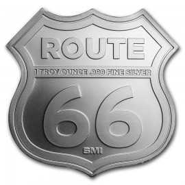 1 Unze Silber Round American  1 Unze Silber Round Route 66 Get Your Kicks on Route 66 Sunshine Mint USA