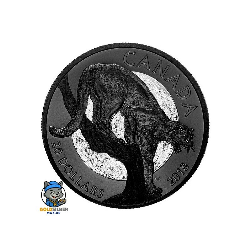 1 Unze Silber Kanada 20 $ Dollar Majestic Wildlife Animals - Courageous Cougar Puma  PP 2018 