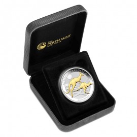 1 Unze Silber Australischer Känguru 2018 Gilded