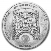 1 oz Unze Silber Südkorea South Korea Canis 2018