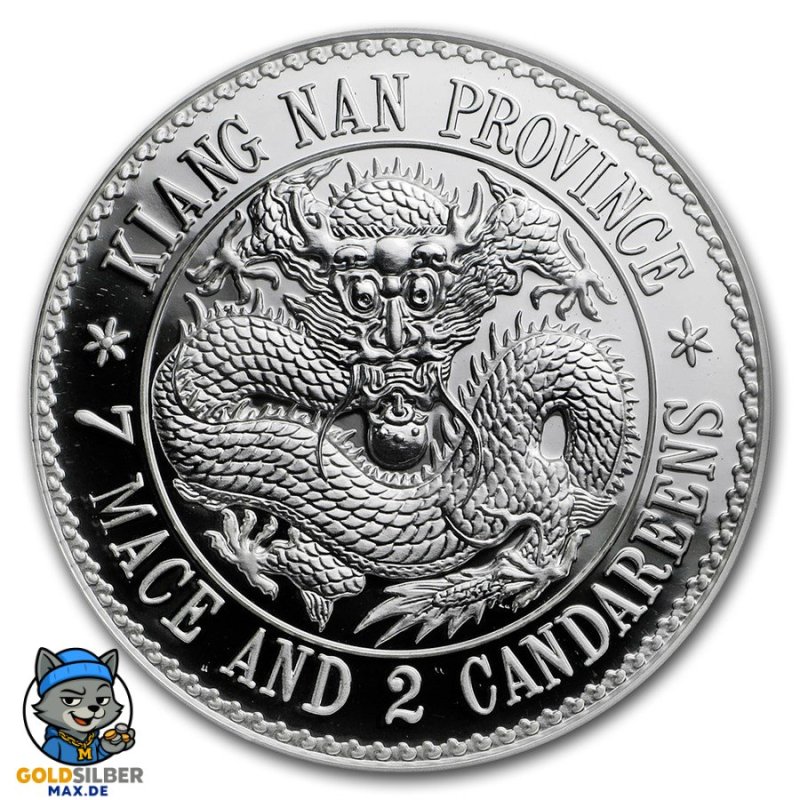 1 Unze Silber 2018 China 1 oz Silver Dragon Dollar Restrike (PU)