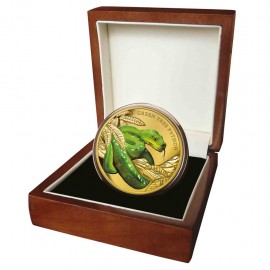 1 Unze Gold Grüne Baumpython 2019 Serie Bemerkenswerte Reptilien Niue