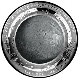 1 Unze Silber EARTH AND BEYOND - Mond - Konvex