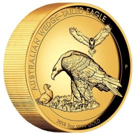 5 Unze Gold Wedge-Tailed Eagle PP High Relief  mit Box 2018