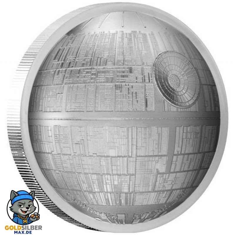 2 Unze oz   Silber  STAR WARS™ - Todesstern Death Star PP  Ultra High Relief