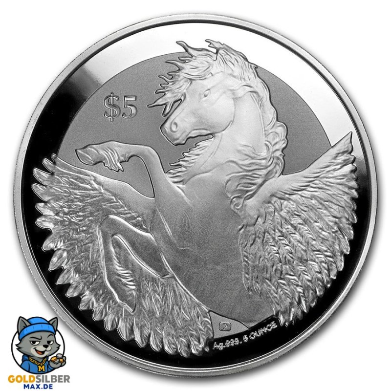 5 Unze Silber Pegasus 2018  British Virgin Islands Reverse frosted