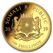 1/10 oz Unze Somalia Elefant Gold 2019