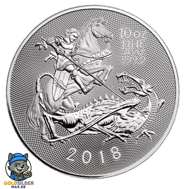 10 Unzen Silber Valiant 2018 Großbritannien BU