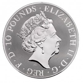 10 Unzen Queens Beasts Silber Lion