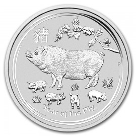 10 oz Silber Schwein Lunar II 2019
