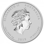 10 oz Unze Silbermünze pig schwein Lunar II 2018 dog