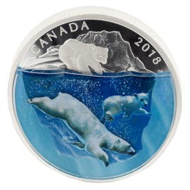 2 Unzen Silber 30 $ Canada Polar Bear 3D