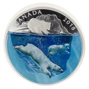 2 Unzen Silber 30 $ Canada Polar Bear 3D