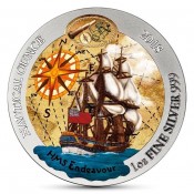 1 Unze Silber Nautical Endevour Ruanda 2018 Farbig