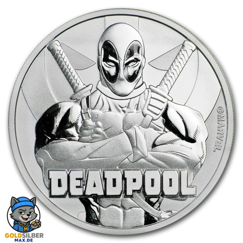 1 Unze Silber Deathpool 2018 Tuvalu