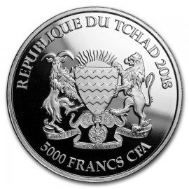 1 Unze Silber Tschad Mandala Nashorn 2018 rhino