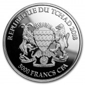 1 Unze Silber Tschad Mandala Nashorn 2018 rhino