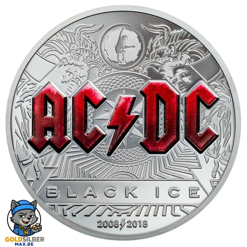 2 Unze Silber Cook Islands  AC/DC Black Ice