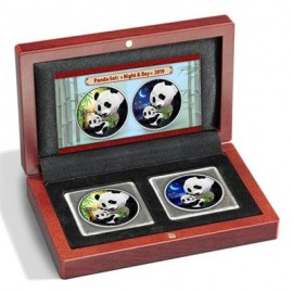 2 x 30 Gramm  Set Night & Day China Silber Panda 2019