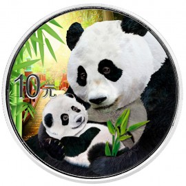 2 x 30 Gramm  Set Night & Day China Silber Panda 2019