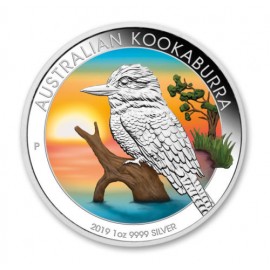 1 Unze Silber Australien Kookaburra 2019 Farbig