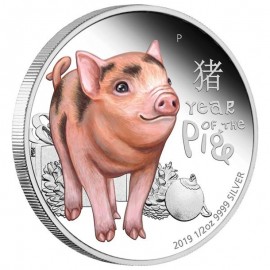 1/2 Unze Silber Baby Schwein Pig Perth Mint PP