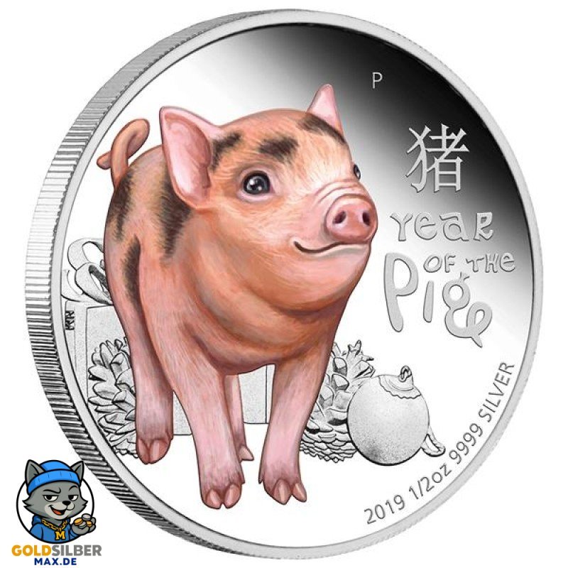 1/2 Unze Silber Baby Schwein Pig Perth Mint PP
