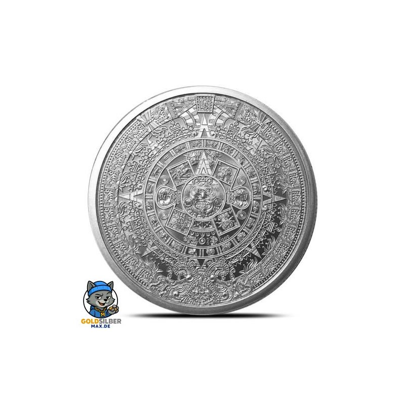 1 Unze Silber  Aztekenkalender  The Aztec Calender