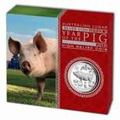 1 oz Unze Silbermünze Hahn Rooster Lunar II 2017 Australien Monkey  High Relief