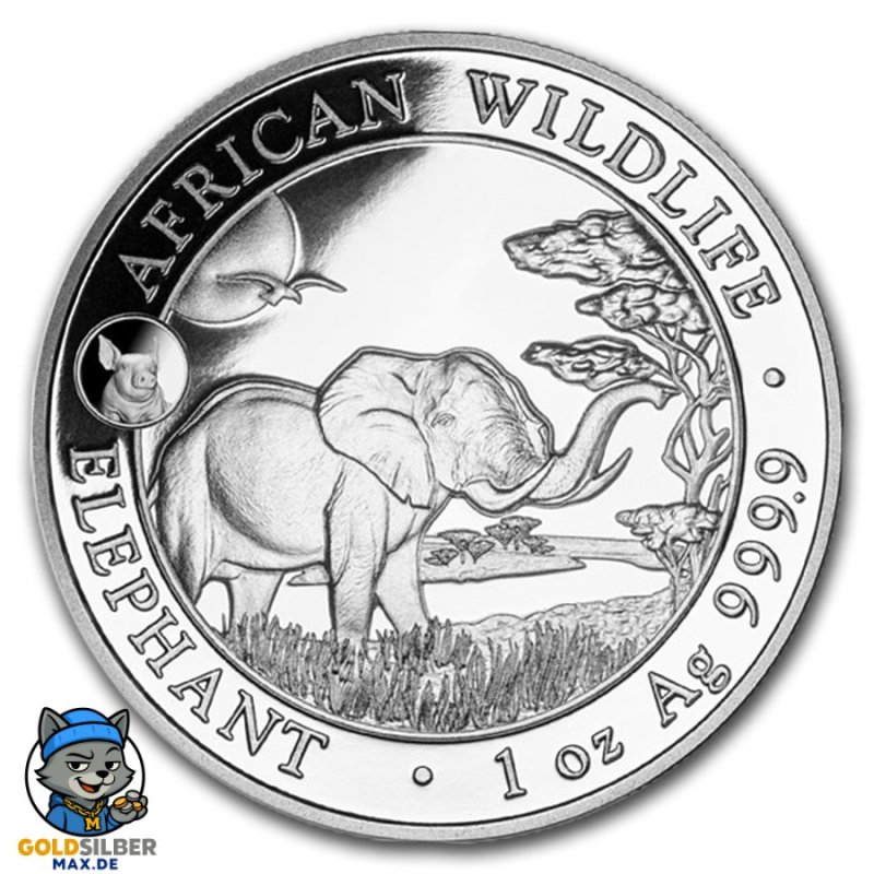 1 Unze Silber Somalia Elefant 2019