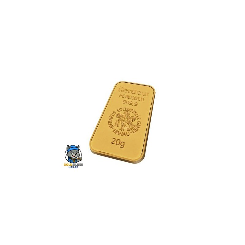 20 g Goldbarren Heraeus