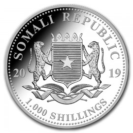 10 Unze oz  Silber Silbermünze Somalia Elefant 2019