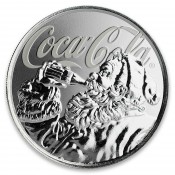 1 Unze Silber  Coca Cola Holiday Coin Blister Fiji 2018 