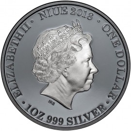 1 Unze Silber - Australien bei Nacht - Schnabeltier 2018 - Geschwärzt PP