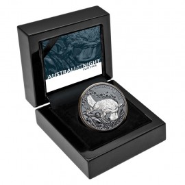 1 Unze Silber - Australien bei Nacht - Schnabeltier 2018 - Geschwärzt PP