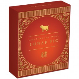 1 Unze Silber Silbermünze Opal Serie Lunar Rooster Hahn Perth Mint 2017