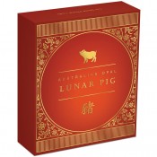 1 Unze Silber Silbermünze Opal Serie Lunar Rooster Hahn Perth Mint 2017