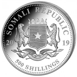 5 Unze oz Silber Somalia Elefant 2019