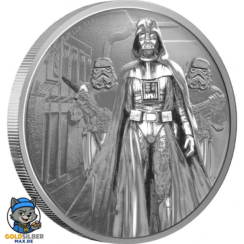 1 Unzen Silber Darth Vader Star War Nieu