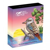 1 Unze Silber Silbermünze Kookaburra 2019 arbig coloured WMF Berlin