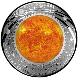 1 Unze Silber EARTH AND BEYOND - Sonne - Konvex