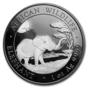 2 x1 oz Silber Somalia Elefant 2016 Tag Nacht Set
