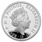 1 Unze Silber Britannia UK 2019   PP 2 Pfund  Silber PP 