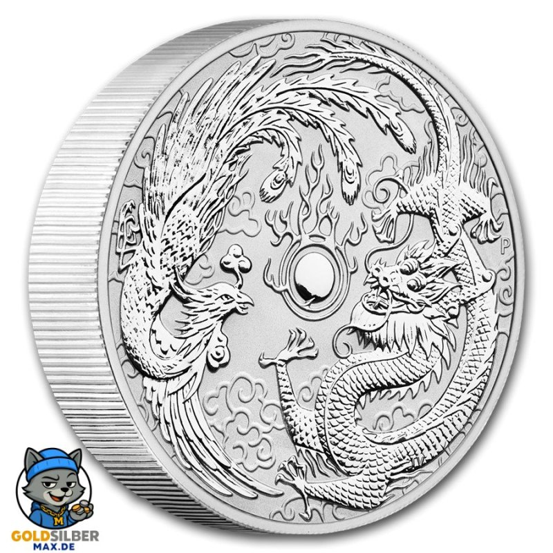 10 Unzen Silber  Dragon & Phoenix 2019