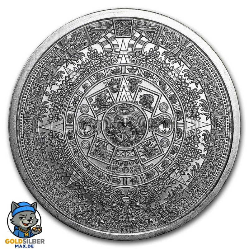 5 Unze Silber  Aztekenkalender  The Aztec Calendar