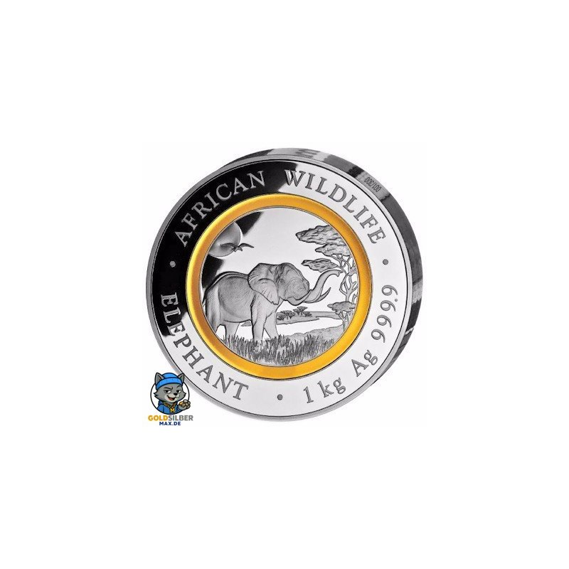 1 Kilo Silber Somalia Elefant 2019 PP Polymerband