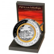 1 Kilo kg  Silber Silbermünze Somalia Elefant 2019 Night Nacht Giant Moon coloriert farbig